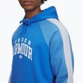Men's sweatshirt Under Armour Rival Fleece Colorblock Hoodie blue atlantis/white 3