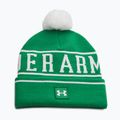 Men's winter hat Under Armour Halftime Pom Beanie team kelly green/white/white