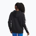 Women's sweatshirt Under Armour Icon Fleece Taped Hoody black/white 2