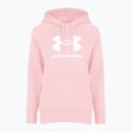 Women's sweatshirt Under Armour Rival Fleece Big Logo Hoody prime pink/white 3