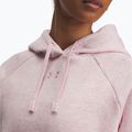 Women's sweatshirt Under Armour Rival Fleece Hoodie prime pink light heather/prime pink 3