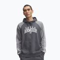 Men's sweatshirt Under Armour Rival Fleece Colorblock Hoodie castlerock/mod gray/white