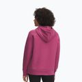Women's sweatshirt Under Armour Rival Feelce Shimmer Hoody fuchsia dusk/irisdescent 2