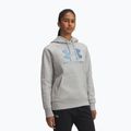 Women's sweatshirt Under Armour Rival Feelce Shimmer Hoody mod gray light heather/iridescent