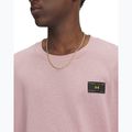 Men's T-shirt Under Armour Woven Label Heavyweight tourmaline pink/black 3