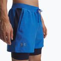 Men's running shorts Under Armour Launch 5" 2in1 blue atlantis/washed navy/reflective 4
