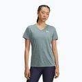 Women's training T-shirt Under Armour Tech V-Twist jasper blue/white