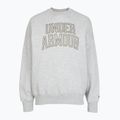 Women's sweatshirt Under Armour Rival Fleece Varsity Crew halo gray light heather/expedition green 3