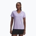 Women's training T-shirt Under Armour Tech V-Twist transparent/white