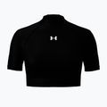 Women's training T-shirt Under Armour HeatGear Crop Mock ultimate black/white