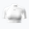 Women's training T-shirt Under Armour HeatGear Crop Mock white/halo gray