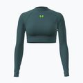 Women's training longsleeve Under Armour HeatGear Crop Mock rack green/hyper green