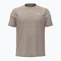 Men's training T-shirt Under Armour Tech Textured timberwolf taupe/white