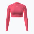 Women's training longsleeve Under Armour HeatGear Crop Mock bittersweet pink/posh pink