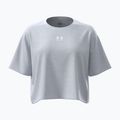 Women's training T-shirt Under Armour Rival Boxy Tee Solid distant gray medium heather/white