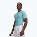 Men's training T-shirt Under Armour HG Armour Comp blue haze/white