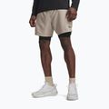 Men's training shorts Under Armour Vanish Woven 2.0 2IN1 Shorts timberwolf taupe/black