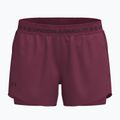Women's training shorts Under Armour Tech Play Up 2IN1 Shorts claret/claret/ox blood