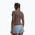 Women's training shirt Under Armour Motion Fitted SS peppercorn/white 2