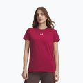 Women's T-shirt Under Armour Rival Core claret/white