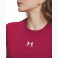 Women's T-shirt Under Armour Rival Core claret/white 3
