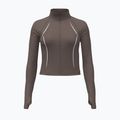 Women's training sweatshirt Under Armour Meridian Contour Full Zip peppercorn/white/peppercorn