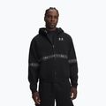 Men's sweatshirt Under Armour Icon Fleece Taped Full Zip ultimate black/white