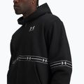 Men's sweatshirt Under Armour Icon Fleece Taped Full Zip ultimate black/white 3