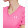 Women's training shirt Under Armour Tech SSV Solid pink frenzy/prime pink 3