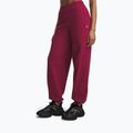 Women's trousers Under Armour Icon Fleece Gym Pant claret/white