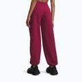 Women's trousers Under Armour Icon Fleece Gym Pant claret/white 3
