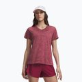 Women's training shirt Under Armour Tech V-Twist claret/ox blood