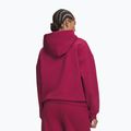 Women's sweatshirt Under Armour Icon Fleece Hoodie claret/white 2
