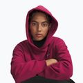 Women's sweatshirt Under Armour Icon Fleece Hoodie claret/white 3