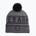 Men's winter hat Under Armour Halftime Pom Beanie castlerock/black/black