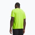 Men's training shirt Under Armour Tech Utility SS green citrine/black 2