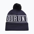 Men's winter hat Under Armour Halftime Pom Beanie midnight navy/white/white 2