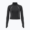 Women's training sweatshirt Under Armour Meridian Contour Full Zip ultimate black/white/ultimate black