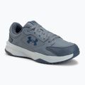 Men's training shoes Under Armour Edge Leather gravel/blue fog/blackout navy
