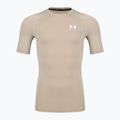 Men's training shirt Under Armour HG Armour Comp timberwolf taupe/white
