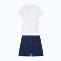 Children's set New Balance Stacked Logo Tee & FT Short nb bright white 9