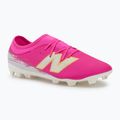 Children's football boots New Balance Furon Team V8 FG pink heat/sea salt/gold metallic