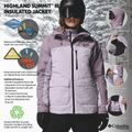 Women's ski jacket Columbia Highland Summit III Insulated lavender pearl/shale purple 14