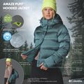 Women's down jacket Columbia Amaze Puff Hooded everblue high shine 12
