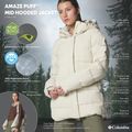 Women's down jacket Columbia Amaze Puff Mid Hooded dark stone 16