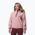 Women's fleece sweatshirt Columbia Helvetia II Cropped Half Snap Fleece eraser pink/fig/rich wine