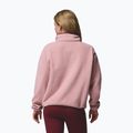 Women's fleece sweatshirt Columbia Helvetia II Cropped Half Snap Fleece eraser pink/fig/rich wine 3