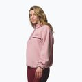 Women's fleece sweatshirt Columbia Helvetia II Cropped Half Snap Fleece eraser pink/fig/rich wine 4