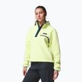 Women's fleece sweatshirt Columbia Helvetia II Cropped Half Snap Fleece citron haze/black/compass blue