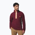 Men's fleece sweatshirt Columbia Helvetia II Half Snap Fleece rich wine